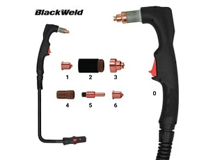 Pistola Plasma Manual Modelo Hypertherm Duramax 65/85/105 Amp (8 MTS)