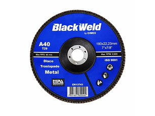 DISCO TRASLAPADO METAL  7/GRANO 40 - BLACKWELD (BW-45180-A40)