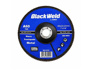 DISCO TRASLAPADO METAL  7/GRANO 60 - BLACKWELD (BW-45180-A60)
