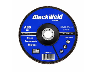 DISCO TRASLAPADO METAL  7/GRANO 80 - BLACKWELD (BW-45180-A80)