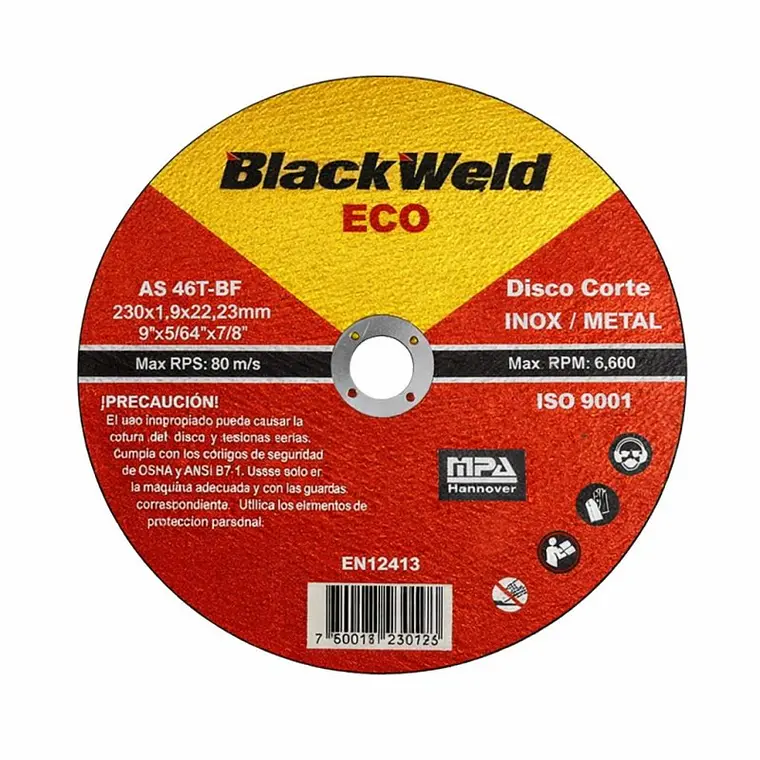 Disco Corte Inox/Metal 9´x1.9-Blackweld (ECO-BW-20230-19) 1