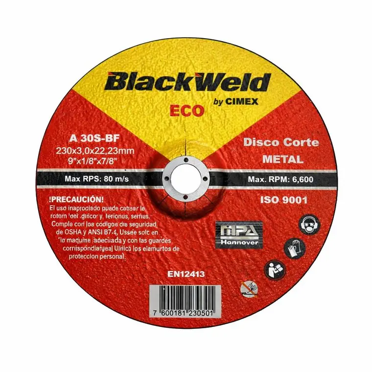 Disco Corte Metal 9´x3.0-Blackweld (ECO-BW-25230-30) 1