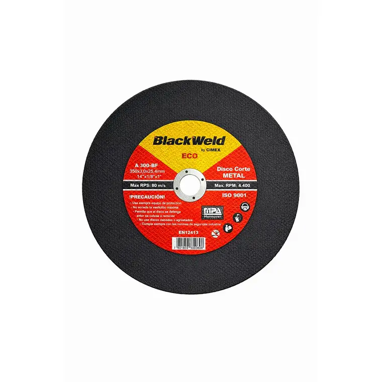 Disco Corte Metal 14´x3.0-Blackweld (ECO-BW-25350-30) 1