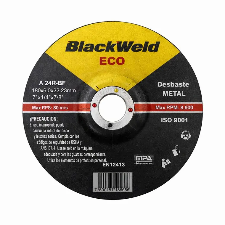 DISCO DESBASTE  METAL 7X 6,0 - BLACKWELD (BW-35180-60) 1