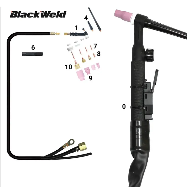 Pistola TIG modelo WP9/ 9V / 9FV / 9P 125 Amperes 1