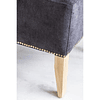 Pouf Toscana negro pata madera