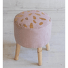 Pouf emma 45x36x36 cm folia rosado