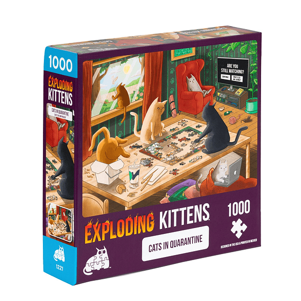 PUZZLE EXPLODING KITTENS: CATS IN QUARANTINE (1000 piezas)