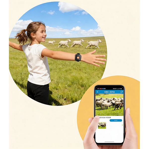 Rastreador GPS portátil 4G, con cámara, Colgante y Pulsera para Niños,  Adultos Mayores, Seguridad, botón SOS  (3)