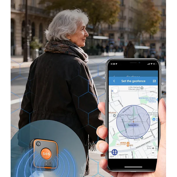 Rastreador GPS portátil 4G, con cámara, Colgante y Pulsera para Niños,  Adultos Mayores, Seguridad, botón SOS  (15)