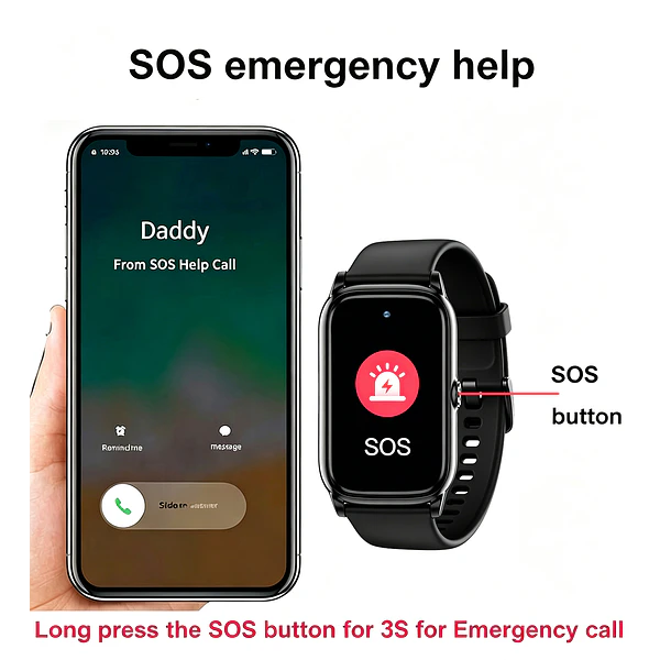 Reloj GPS 4G  para Adultos Mayores,  Alarma de Caídas, Botón SOS,  Monitoreo de Salud y Llamadas Emergencia  (11)