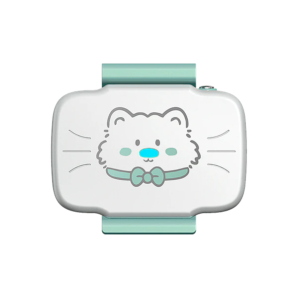 GPS para Gatos y Mascotas Pequeñas AL600-AT, 4G conectividad Integrada  - Blanco-Celeste