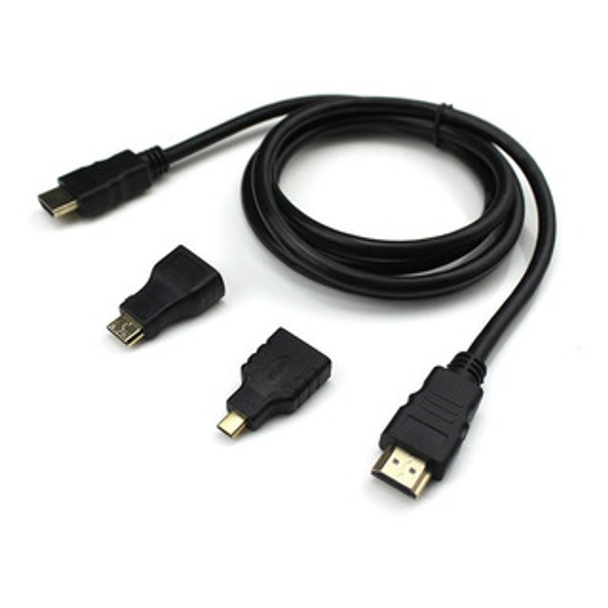 CABLE HDMI 1.5 MTS + ADAPTADORES MINI Y MICRO HDMI
