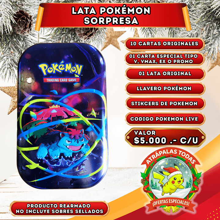 Lata Pokémon Sorpresa | Edición Especial de Regalo 1