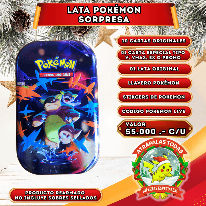 Lata Pokémon Sorpresa | Edición Especial de Regalo 2