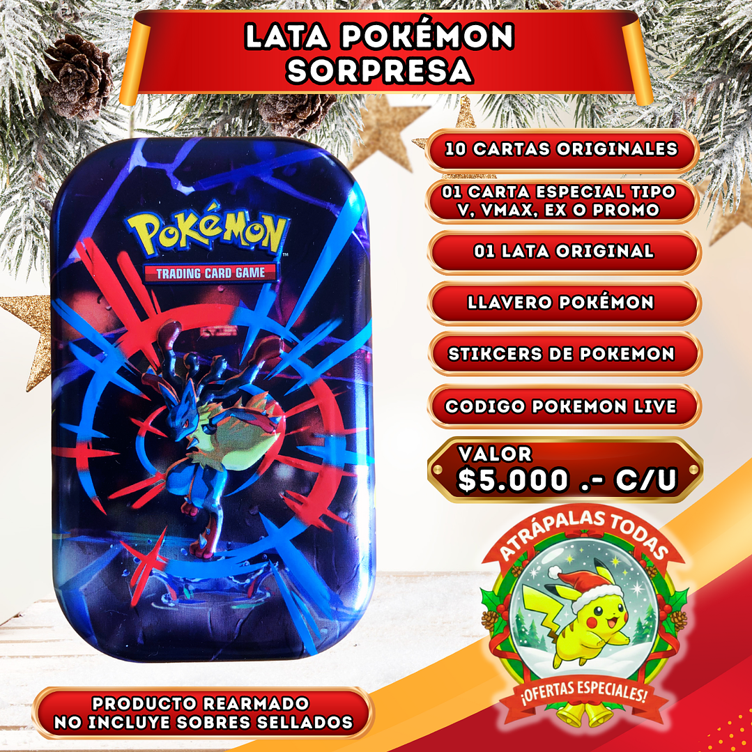 Lata Pokémon Sorpresa | Edición Especial de Regalo 3