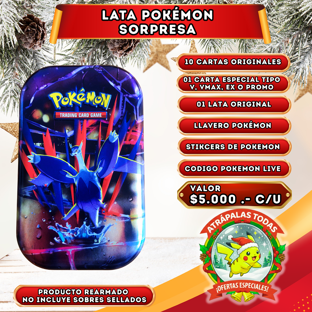 Lata Pokémon Sorpresa | Edición Especial de Regalo 5