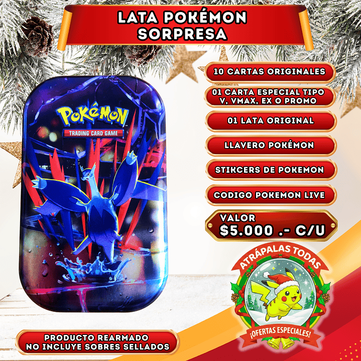 Lata Pokémon Sorpresa | Edición Especial de Regalo 5