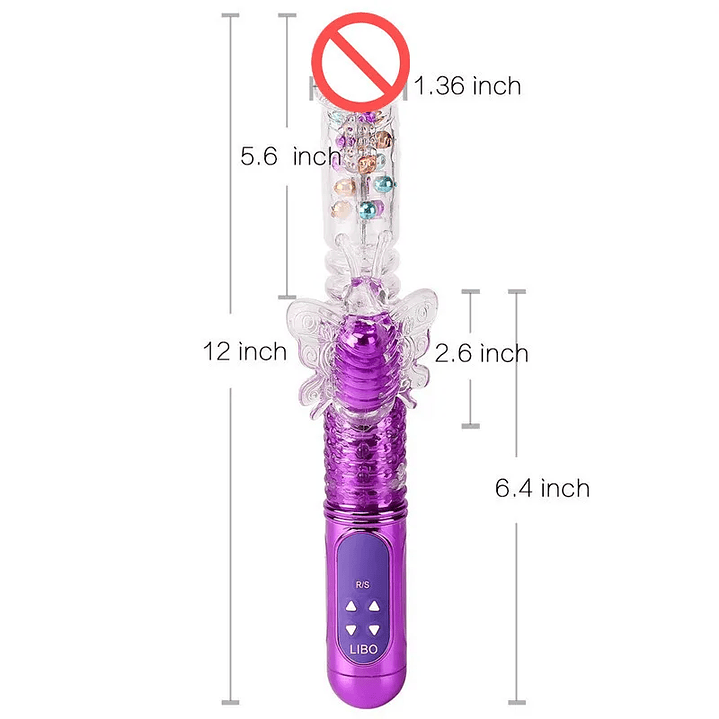 Vibrador Mariposa Gira 360° 3
