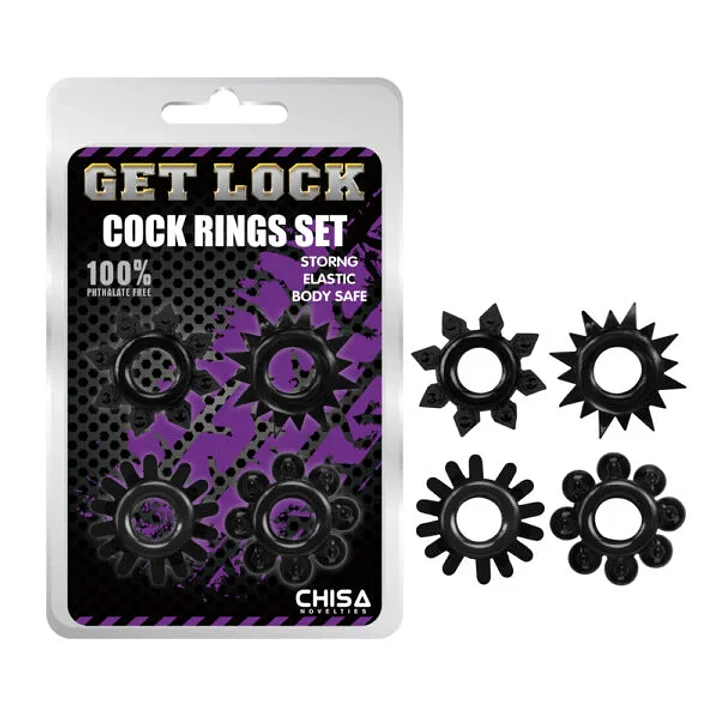 Kit 4 anillo para pene GetLock CHISA 1