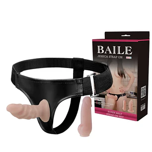 Arnés sexual con dildo intercambiable 