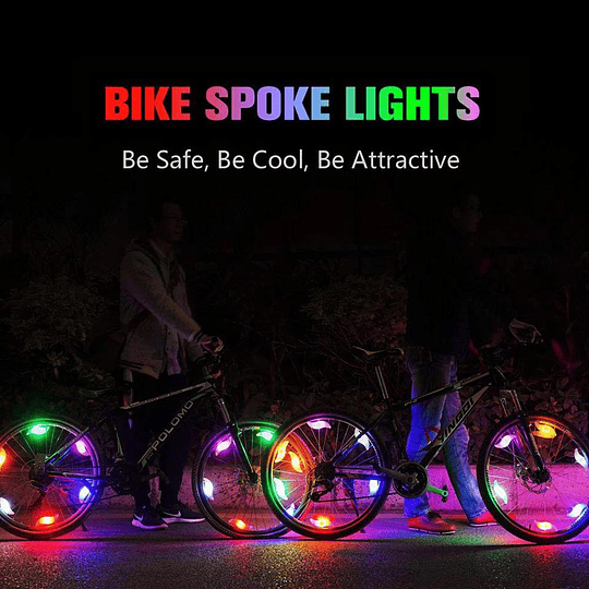 Luces Led Bicicleta 2 Unidades - Led Colores Para Ruedas