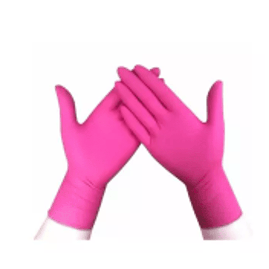 GUANTES DE NITRILO ROSADO