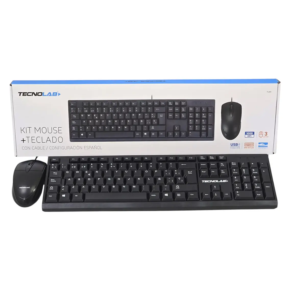 Kit Combo Teclado y Mouse Tecnolab TL623 4