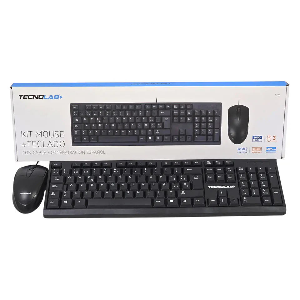 Kit Combo Teclado y Mouse Tecnolab TL623 4