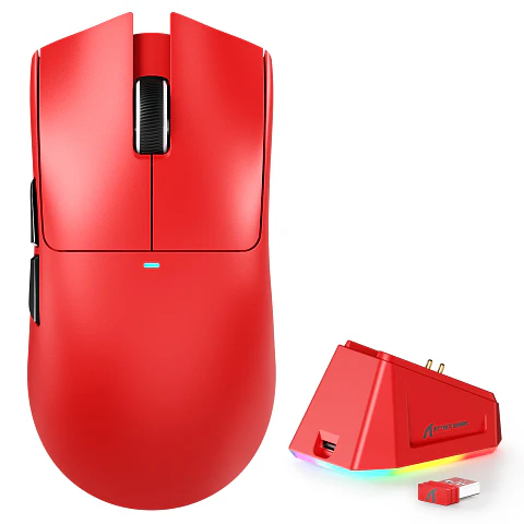 Mouse Gamer Attack Shark X11 Tri Mode 22000 Dpi Paw3311 Color Rojo