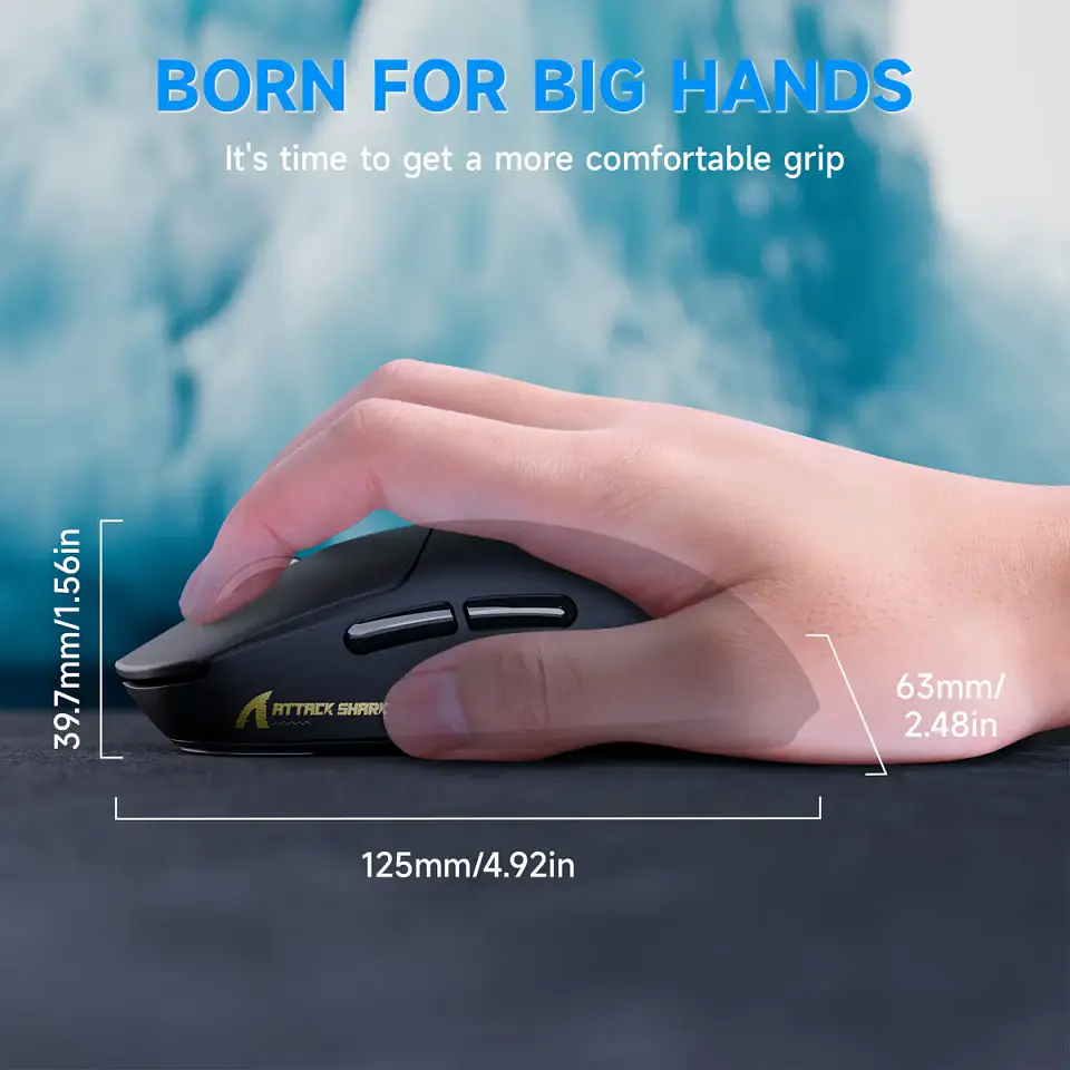 Mouse Attack Shark X8 Plus PixArt PAW3395PRO 4