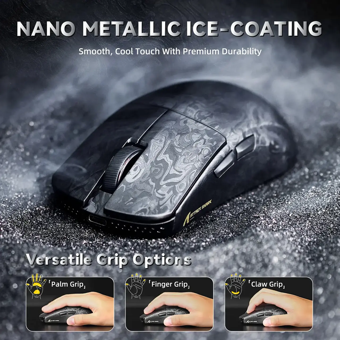 Mouse Attack Shark R11 Ultra 8k Carbon Fiber Wireless 8k Negro 3