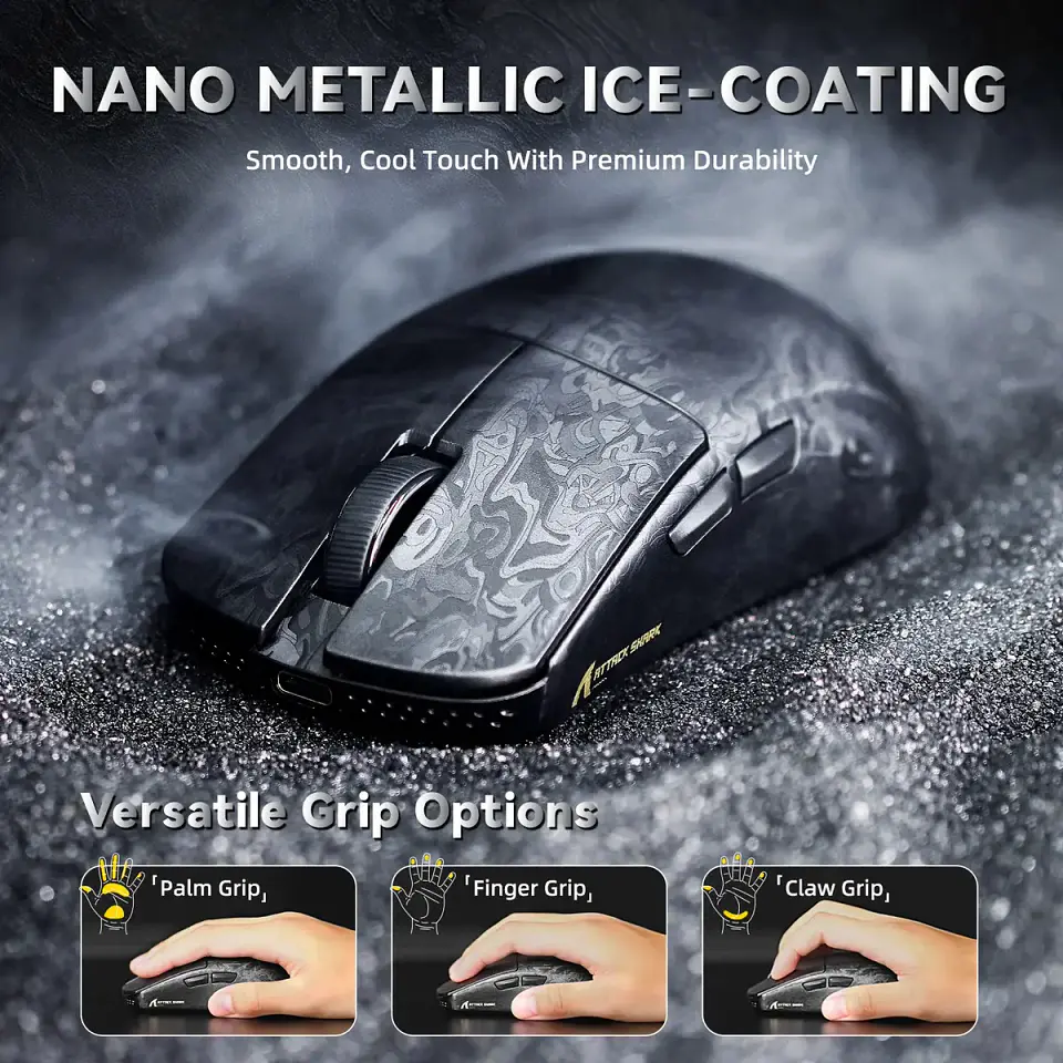 Mouse Attack Shark R11 Ultra 8k Carbon Fiber Wireless 8k Negro 3