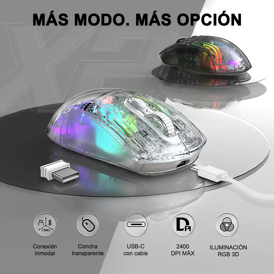 Mouse Attack Shark X2 Pro Mouse Inalambrico 2