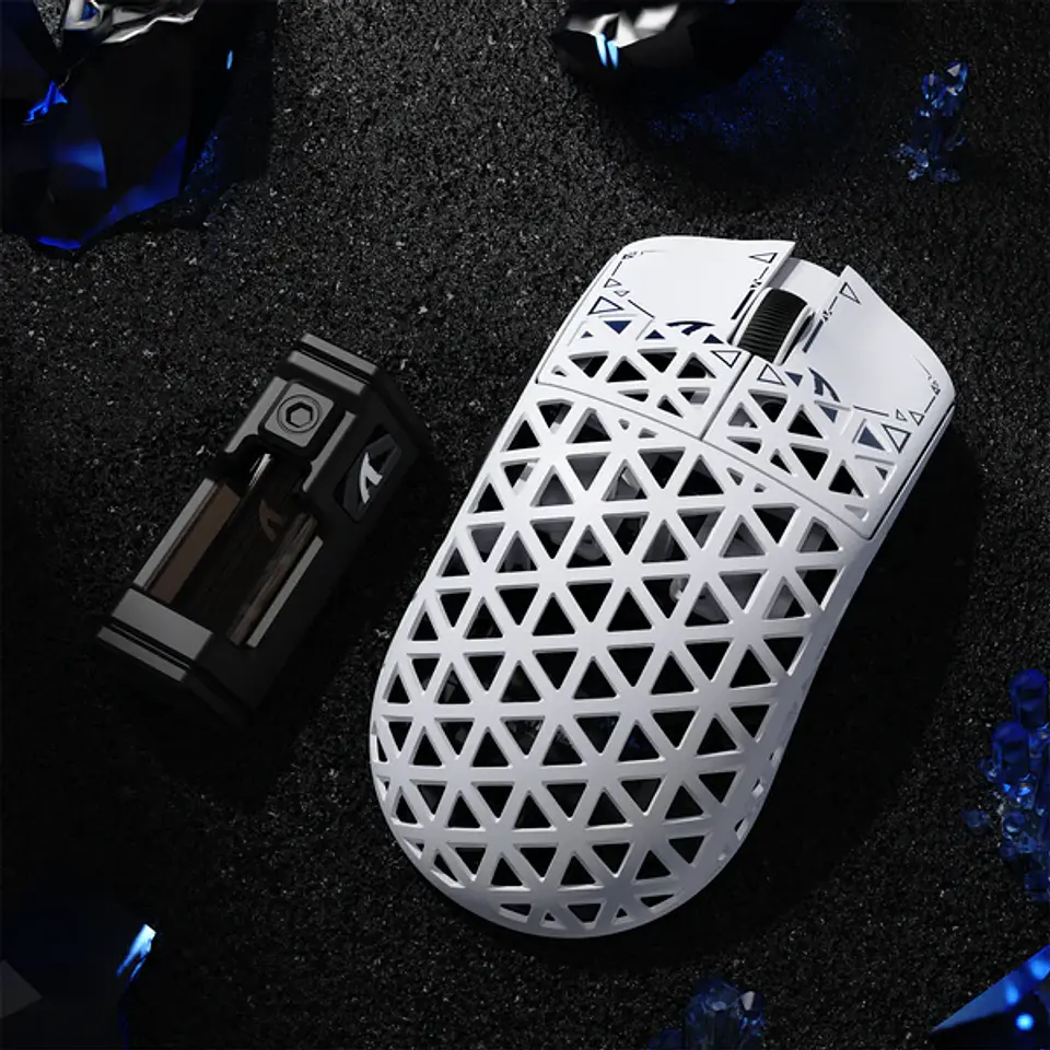 Attack Shark R5 Inalámbrico Ratón 42k Dpi/39g Fibra C Blanco - Blanco 7