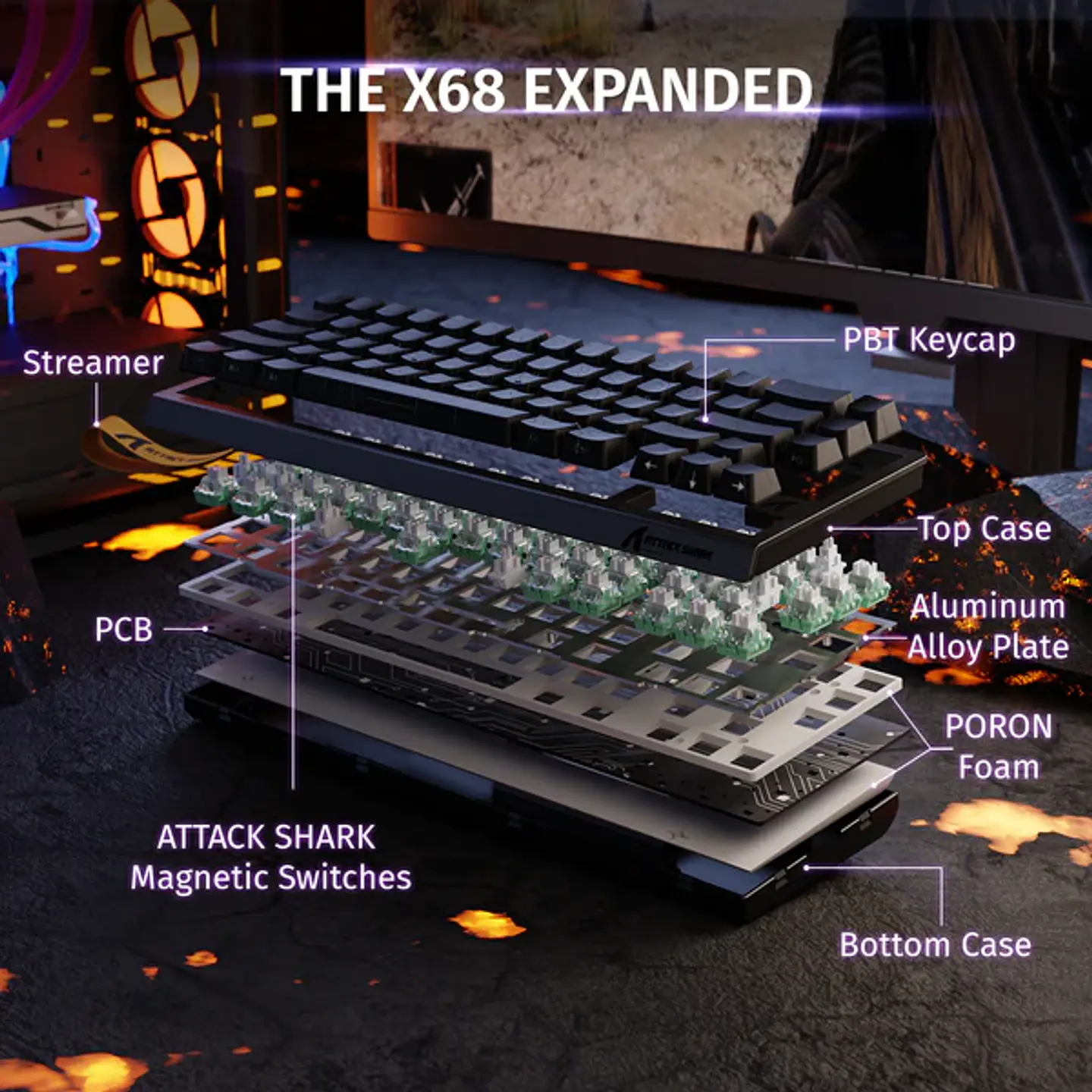 Attack Shark X68 HE Magnético 36