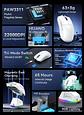 Mouse Gamer X11 Attack Shark Tri Mode 22000 Dpi Paw3311 Dock Color Negro - Miniatura 3