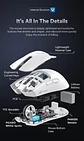 Mouse Gamer X11 Attack Shark Tri Mode 22000 Dpi Paw3311 Dock Color Negro - Miniatura 13