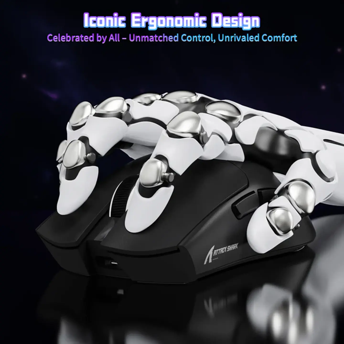 Mouse Attack Shark X11SE Inalámbrico Ultraligero Para Juegos Color Negro 2