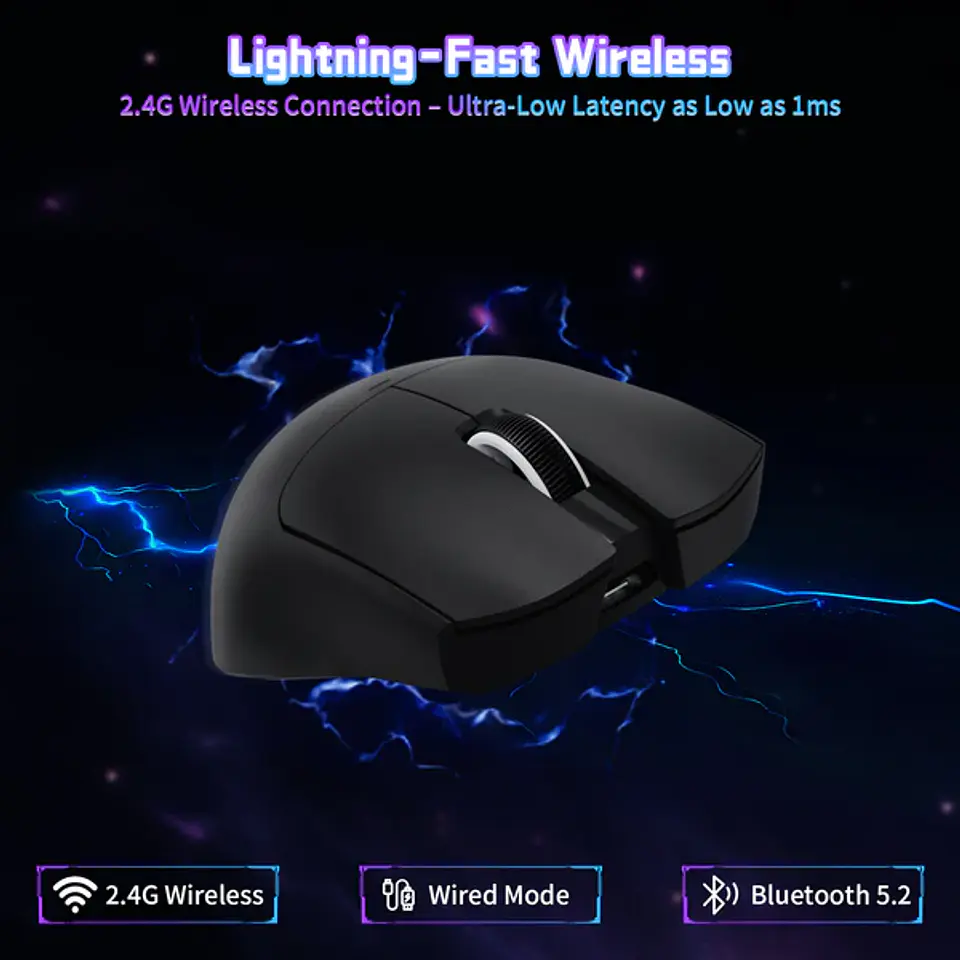 Mouse Attack Shark X11SE Inalámbrico Ultraligero Para Juegos Color Negro 3
