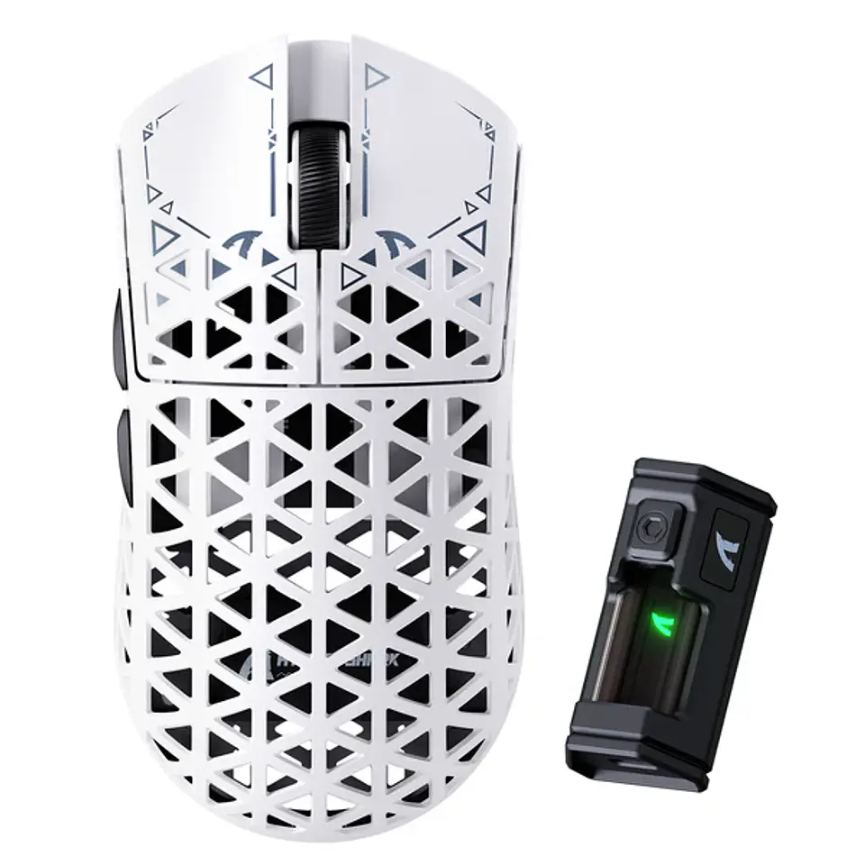 Attack Shark R5 Inalámbrico Ratón 42k Dpi/39g Fibra C Blanco - Blanco 1