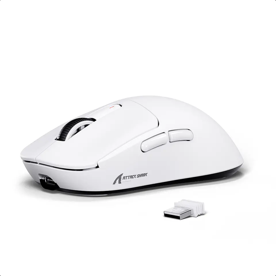 Mouse Attack Shark X3 Wireless Gaming Paw3395 Superlight Blanco 1