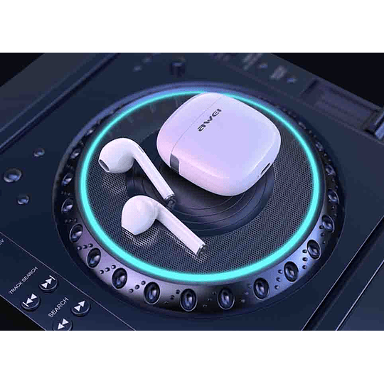Audífonos Bluetooth T28 Blanco con Estuche de Carga