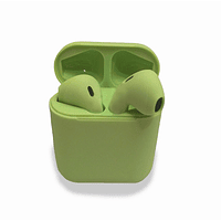 Audífonos Bluetooth i12 Verde con Estuche de Carga