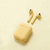 Audífonos Bluetooth i12 Amarillo con Estuche de Carga