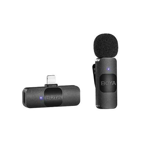 Boya BY-V1 Micrófono Inalámbrico Ultra Compacto y Portable 2.4GHz Conector Lightning