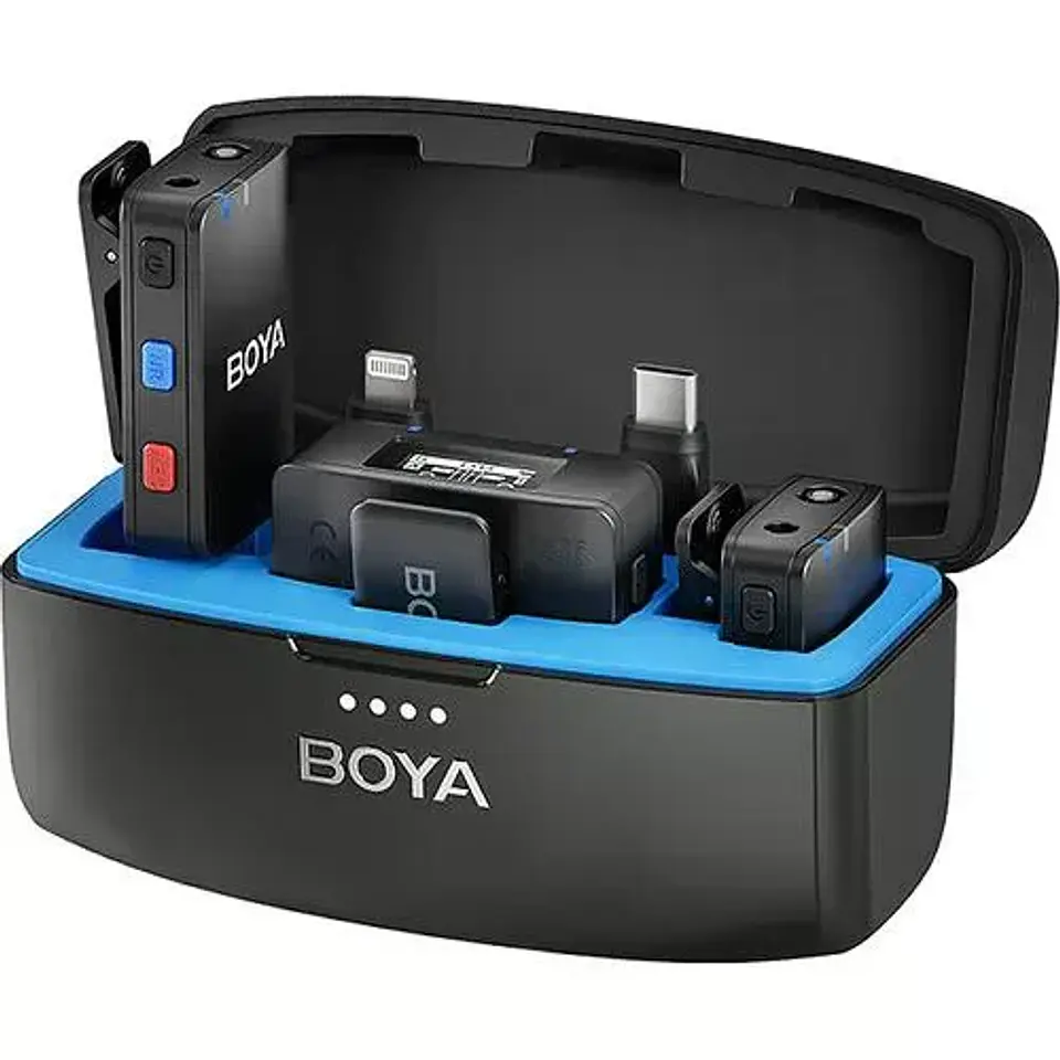 Boya BOYAMIC Micrófono Doble 3-EN-1 Con Grabadora y 300 Metros de Alcance 1