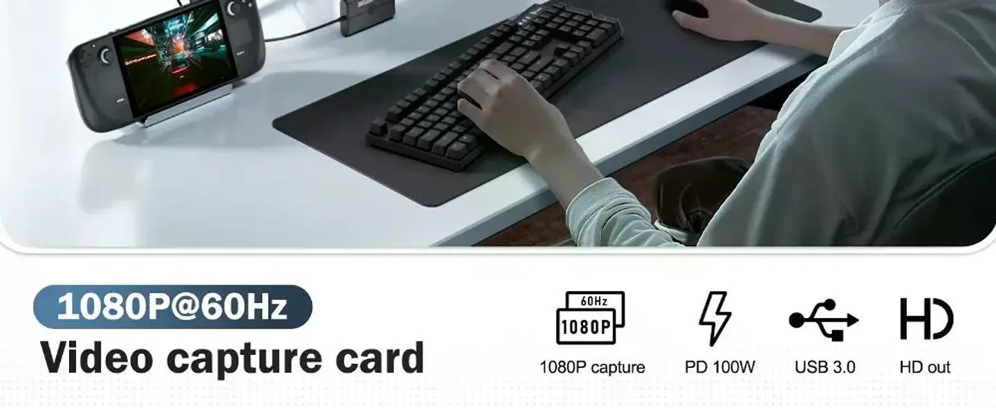 Lemorele AC-08-1 Capturadora de Video HD 1080P 3