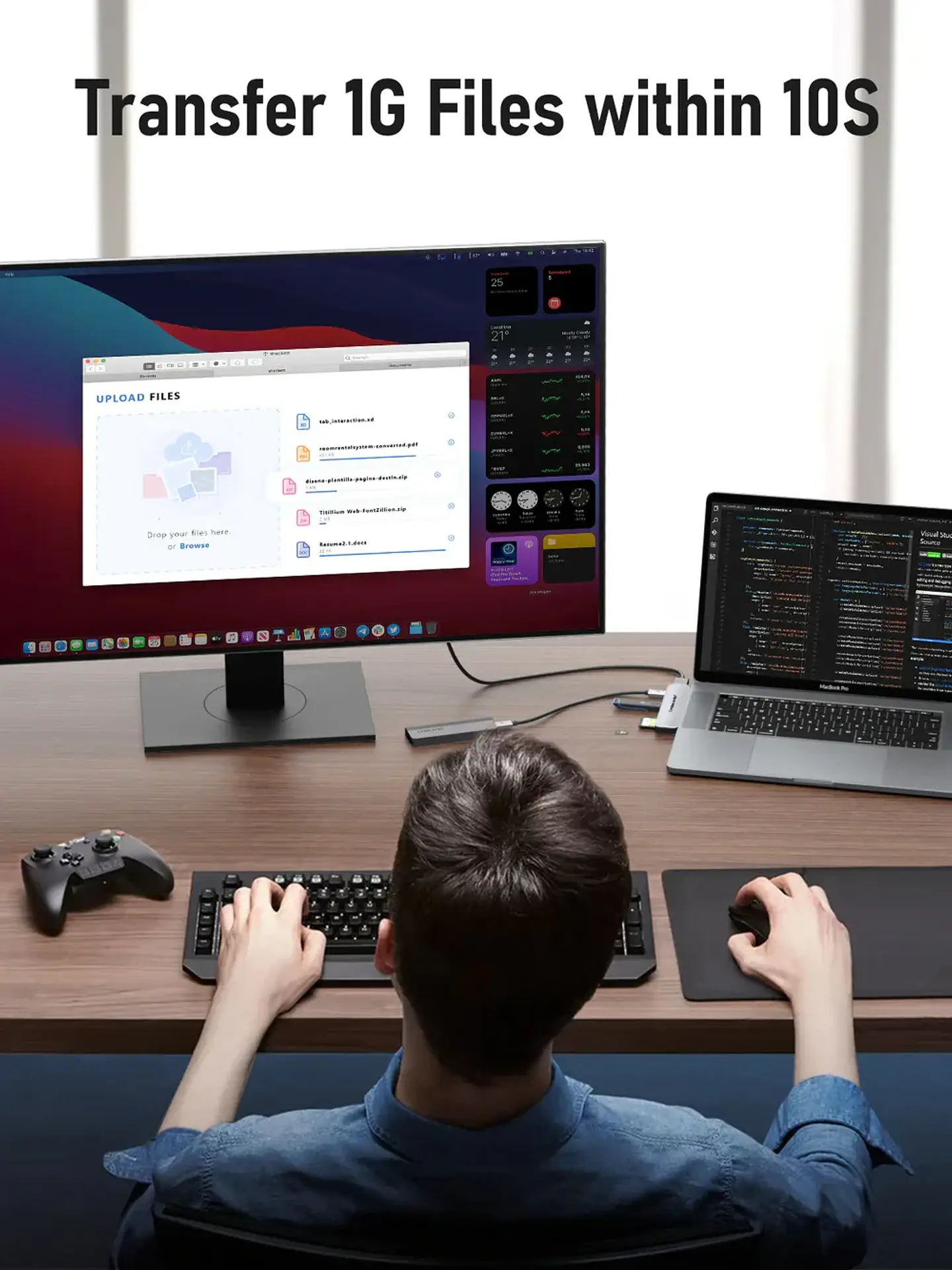 Lemorele TC52 Hub USB-C 7 en 2 para MacBook Pro y Air – Alta velocidad, diseño compacto y máxima compatibilidad 5
