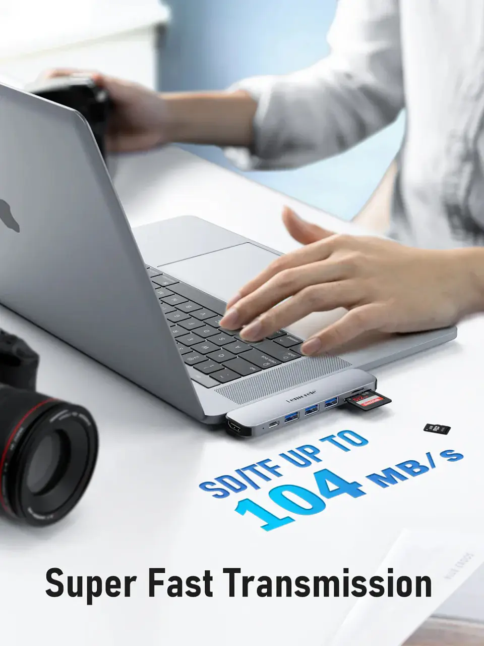 Lemorele TC52 Hub USB-C 7 en 2 para MacBook Pro y Air – Alta velocidad, diseño compacto y máxima compatibilidad 6